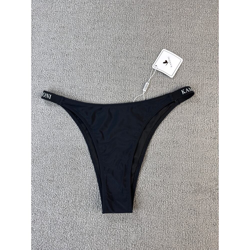 NWT‎ Kamoni Bikini Bottom Cheeky Black Size Medium